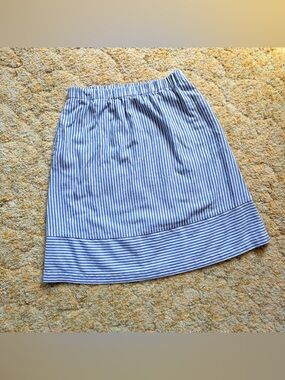 Blue & White Striped Skirt